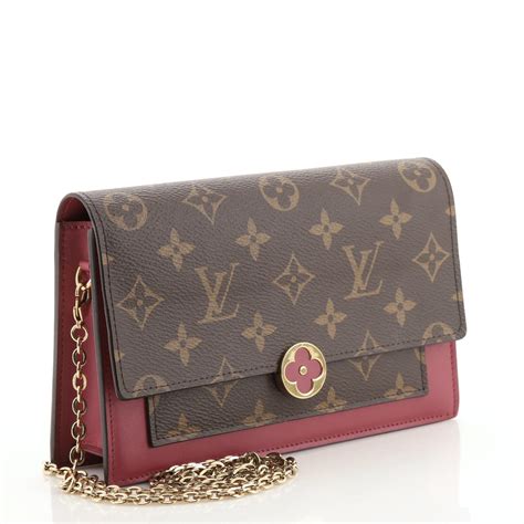 louis vuitton flore chain wallet